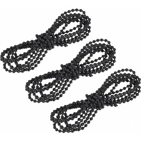 Cordino A Catena Con Perline Cieche, 2,19 Iarde 3 Pezzi Tende A Rullo Verticali Romane Per Parti Di Ricambio Per Tende Per Finestre, Nero 3 Cordino A Catena Con Perline Cieche, 2,19 Iarde 3 Pezzi Tende A Rullo Verticali Romane Per Parti Di Ricambio Per Tende Per Finestre, Nero