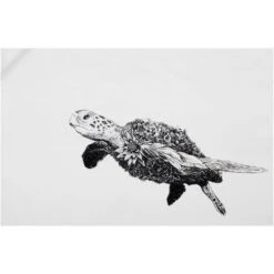 Maxwell & Williams Maxwell &amp Williams Marini Ferlazzo Asciugamano Da Cucina De Design De Tartaruga Marina De 100% Cotone, 50 X 70 Cm - White