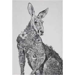 Maxwell & Williams Maxwell &amp Williams Marini Ferlazzo Asciugamano Da Cucina De Design De Kangaroo De 100% Cotone, 50 X 70 Cm - White