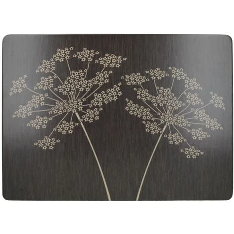 CREATIVE TOPS Set De 4 Tovagliette, Fondo In Sughero, Design De Vini, Legno, Nero, Tovagliette Grandi 3 CREATIVE TOPS Set De 4 Tovagliette, Fondo In Sughero, Design De Vini, Legno, Nero, Tovagliette Grandi