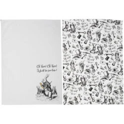 V AND A Victoria &amp Albert Le Avventure Di Alice Nel Paese Delle Meraviglie, Bianco, Set De 2