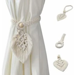 Baci Per Tende, Supporti Per Tende, Cordoncino Per Tende, Anello Per Tende Con Cordoncino Fogliare, Per La Decorazione Di Tende 2 Pezzi (beige, 13 40 Cm) -Vendite ATMOSPHERA || None || Maxwell & Williams 98018294 3