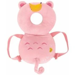 Cuscino Di Protezione Per La Testa Del Bambino, Cuscino Di Protezione Regolabile, Scimmia Rosa, Grande,