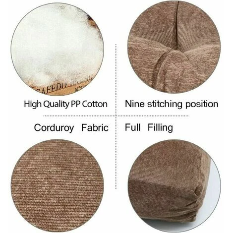 Cuscino Da Pavimento, Cuscino Da Sedile Quadrato Trapuntato, Cuscino Da Meditazione In Velluto A Coste Spesso, Cuscino Da Pavimento Tatami Per Yoga, Soggiorno, Balcone, Ufficio All'Aperto, Marrone, 22 3 Cuscino Da Pavimento, Cuscino Da Sedile Quadrato Trapuntato, Cuscino Da Meditazione In Velluto A Coste Spesso, Cuscino Da Pavimento Tatami Per Yoga, Soggiorno, Balcone, Ufficio All'Aperto, Marrone, 22