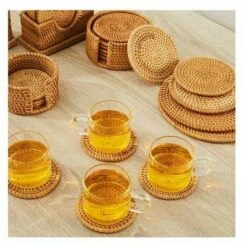Tovagliette All'americana In Rattan Set Di 6 Tovagliette All'americana In Rattan Set Di 6, Tovagliette Da Pranzo Rotonde Marroni Resistenti Al Calore Croce Antiscivolo 8 Cm -Vendite ATMOSPHERA || None || Maxwell & Williams 98132919 4