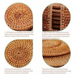 Tovagliette All'americana In Rattan Set Di 6 Tovagliette All'americana In Rattan Set Di 6, Tovagliette Da Pranzo Rotonde Marroni Resistenti Al Calore Croce Antiscivolo 8 Cm -Vendite ATMOSPHERA || None || Maxwell & Williams 98132919 5