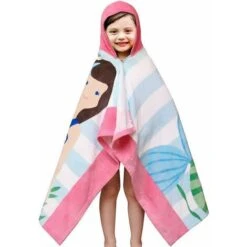 Kueatily Asciugamano Da Bagno Per Bambini A Mantella Con Cappuccio Ad Asciugatura Rapida 76 Cm