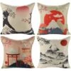 Giapponese Fuji Ukiyo-e Cotone Lino Federa Divano Auto Casa Letto Decor Federa 45x45 Cm 4 Pezzi Set (Stile Giapponese B) -Vendite ATMOSPHERA || None || Maxwell & Williams 98434184 1