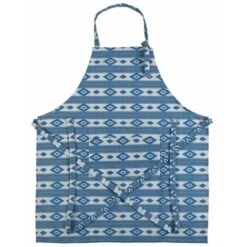 Grembiule Versa Manacor Azzurro Tessile 80 X 70 Cm