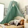 Baldacchino Per Bambini, Zanzariera A Baldacchino Per Neonati O Bambini, Baldacchino Di Design Decorativo A Doppio Strato Per Camera Da Letto -Versailles (verde)