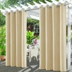 Tende Da Esterno, Tenda Per Pergola Impermeabile, Tenda Da Esterno Per Patio Tenda Parasole Per Balcone, Patio, Portico, Pergola, Gazebo (132213 Cm, Beige)