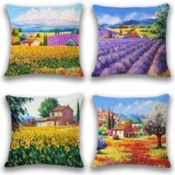 Pezzi Fodera Per Cuscino Del Divano Federa Casa Soggiorno Decorazione Camera Da Letto, 45x45 Cm (Stile Country)