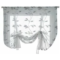 Tenda Corta In Tessuto Ricamato Per Tenda Brise-Bise Romane Velate Cucina Soggiorno Camera Da Letto