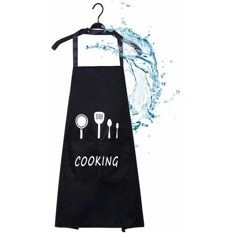 Grembiule Da Cucina Grembiule Da Cucina Per Donna Uomo Adulto Olio Impermeabile Nero Con Tasche Per Casa, Giardinaggio, Catering, Barbecue, Ristorante 3 Grembiule Da Cucina Grembiule Da Cucina Per Donna Uomo Adulto Olio Impermeabile Nero Con Tasche Per Casa, Giardinaggio, Catering, Barbecue, Ristorante