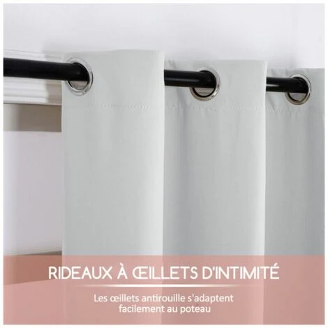 Tenda A Pannello Per Esterni E Interni Protezione Solare Privacy Tende Con Occhielli Per Pergola Portico Gazebo Giardino Prato Corridoio, 132 213 Cm, Bianco 4 Tenda A Pannello Per Esterni E Interni Protezione Solare Privacy Tende Con Occhielli Per Pergola Portico Gazebo Giardino Prato Corridoio, 132 213 Cm, Bianco - immagine 2