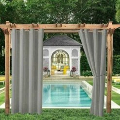 Tenda Oscurante Per Esterni, Giardino, Patio, Gazebo, Antivento, Protezione UV, Resistente Alla Muffa, Termoisolante, Con Passacavo, Larghezza 132 Cm X Altezza 213 Cm, 2 Pannelli Grigio Chiaro -Vendite ATMOSPHERA || None || Maxwell & Williams 99548206 4