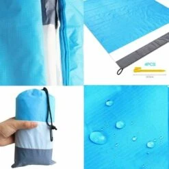 Tappetino Da Spiaggia Coperta Da Picnic All'aperto, Grande 210 X 200 Cm Coperta Da Spiaggia Da Picnic Impermeabile Con 4 Chiodi Fissi Tasca Portatile Con Cerniera Tappetino Da Spiaggia Lavabile Per Be -Vendite ATMOSPHERA || None || Maxwell & Williams 99781564 3