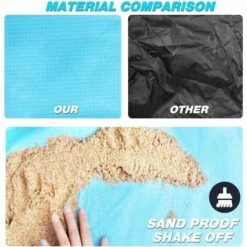 Tappetino Da Spiaggia Coperta Da Picnic All'aperto, Grande 210 X 200 Cm Coperta Da Spiaggia Da Picnic Impermeabile Con 4 Chiodi Fissi Tasca Portatile Con Cerniera Tappetino Da Spiaggia Lavabile Per Be -Vendite ATMOSPHERA || None || Maxwell & Williams 99781564 4