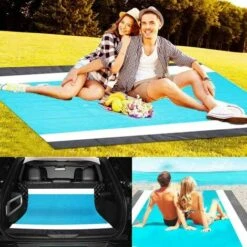 Tappetino Da Spiaggia Coperta Da Picnic All'aperto, Grande 210 X 200 Cm Coperta Da Spiaggia Da Picnic Impermeabile Con 4 Chiodi Fissi Tasca Portatile Con Cerniera Tappetino Da Spiaggia Lavabile Per Be -Vendite ATMOSPHERA || None || Maxwell & Williams 99781564 5