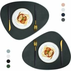 Tovagliette Rotonde In Pelle Per Tavolo Da Pranzo Tappetino Antiscivolo Resistente Al Calore Isolante Lavabile Tovagliette Cucina Tovagliette Cucina Tovagliette Stile Nordico Set Da 2