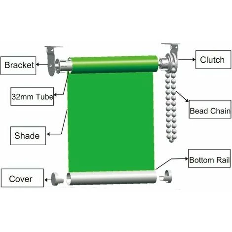 Kit Avvolgibile Da 32 Mm, Completo Di Frizione Per Avvolgibile Con Catena Avvolgibile, Staffa Per Avvolgibile, Connettore Per Catena Avvolgibile, Parti 7 Kit Avvolgibile Da 32 Mm, Completo Di Frizione Per Avvolgibile Con Catena Avvolgibile, Staffa Per Avvolgibile, Connettore Per Catena Avvolgibile, Parti - immagine 5