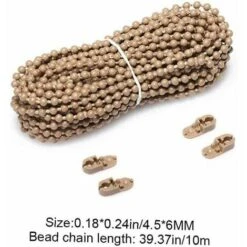 Cordino A Catena Con Perline Per Tende In Plastica - Riparazione Della Catena A Sfere Per Tende A Pacchetto Verticali Con 2 Clip Di Connessione -Vendite ATMOSPHERA || None || Maxwell & Williams 99786400 4